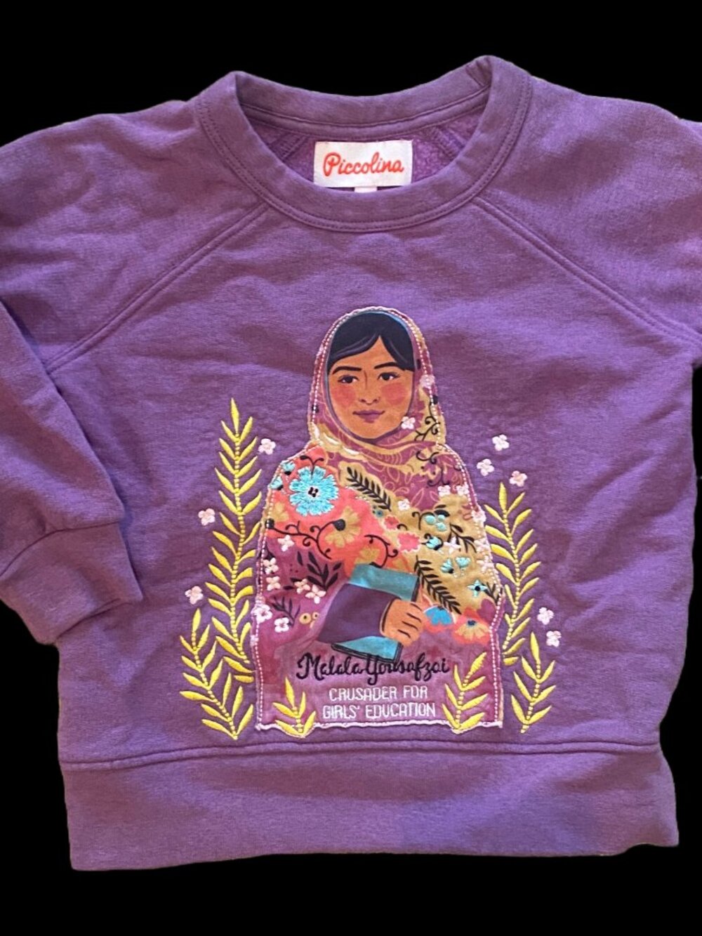 Piccolina Malala Yousafzai Graphic Sweatshirt (Size 3)
